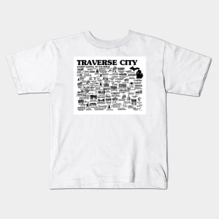 Traverse City Map Kids T-Shirt